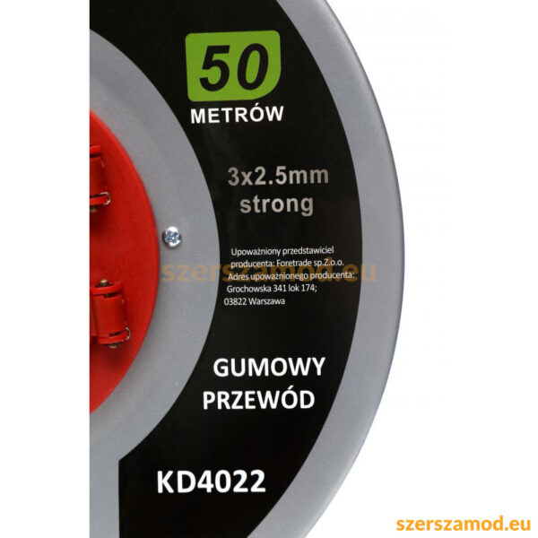 Kábeldob dobos hosszabbító 50m 3x2,5mm - Image 12