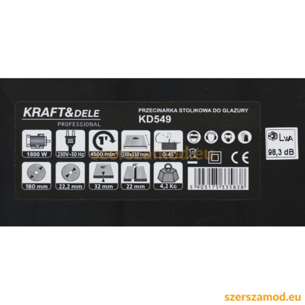 Asztali körfűrész csempéhez 1800W - Image 8