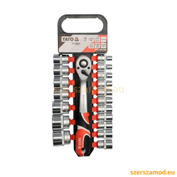 Dugókulcs klt. 1/2" 19 részees 8-32mm YATO profi