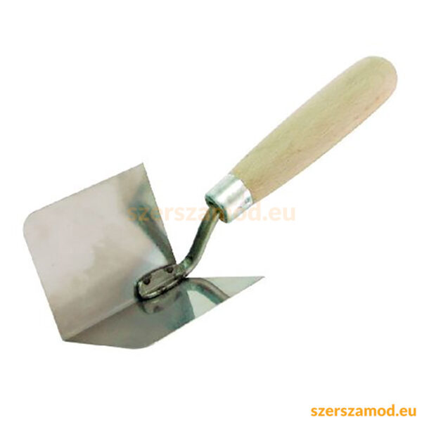 Fanyelű inox sarokkanál - 80X60MM