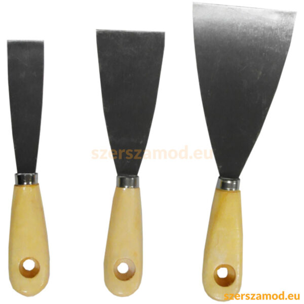 Spakli készlet fa nyéllel 3db (70mm, 45mm, 13mm)