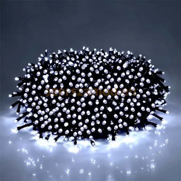 Karácsonyfa égősor - Hidegfehér - 140 LED - 10,4m toldható