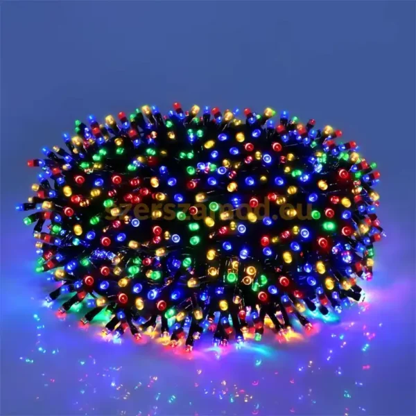 Karácsonyfa égősor - Színes - 140 LED - 10,4m toldható
