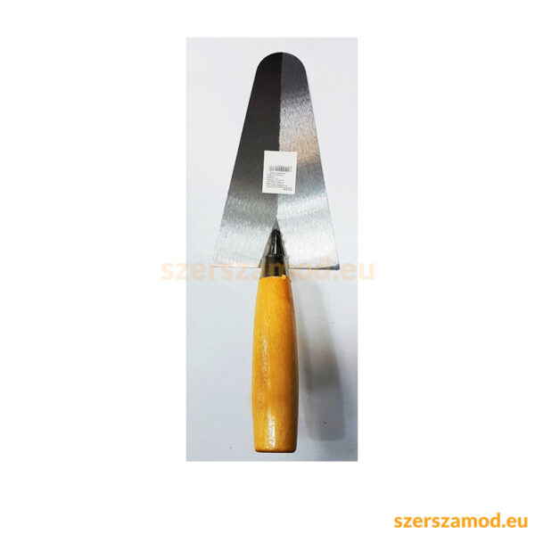 Acél kőműves simítókanál fa nyéllel 200x115mm
