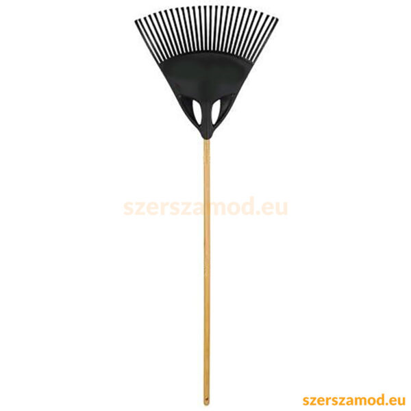 Műanyag lombseprű 44cm széles, 120cm nyélhossz fekete - Image 2
