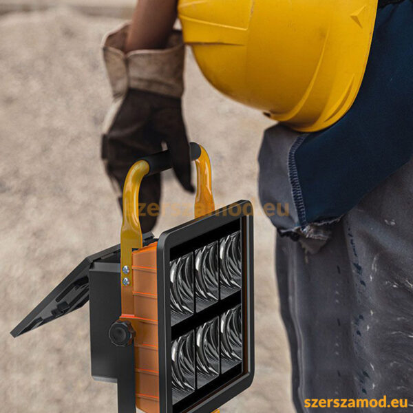 Napelemes hordozható LED reflektor 240W, powerbank - Image 2