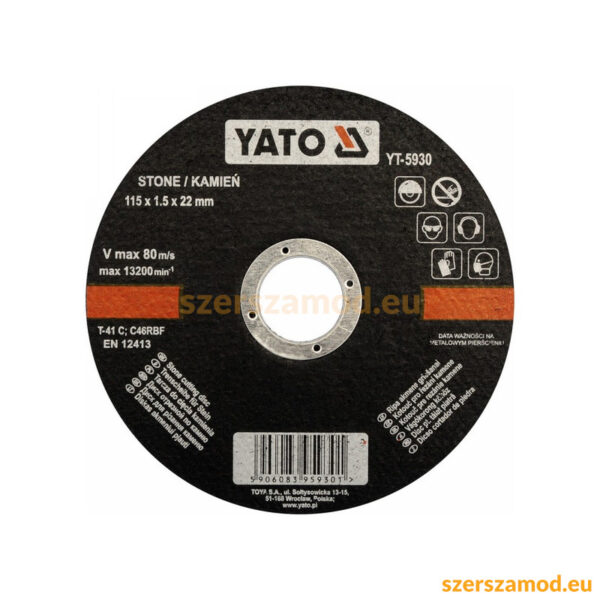 Vágókorong kőre 115 x 1,5 x 22 mm