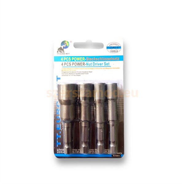 Bitbefogású dugókulcskészlet 4pcs