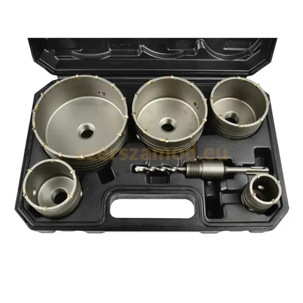 Koronafúró készlet téglához SDS plus 40-120mm 7pcs (40mm, 65mm, 80mm, 100mm, 120mm) - Image 2