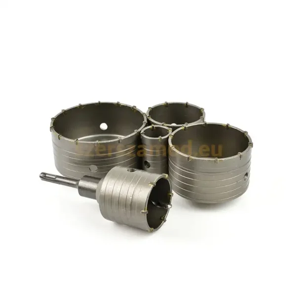 Koronafúró készlet téglához SDS plus 40-120mm 7pcs (40mm, 65mm, 80mm, 100mm, 120mm) - Image 4