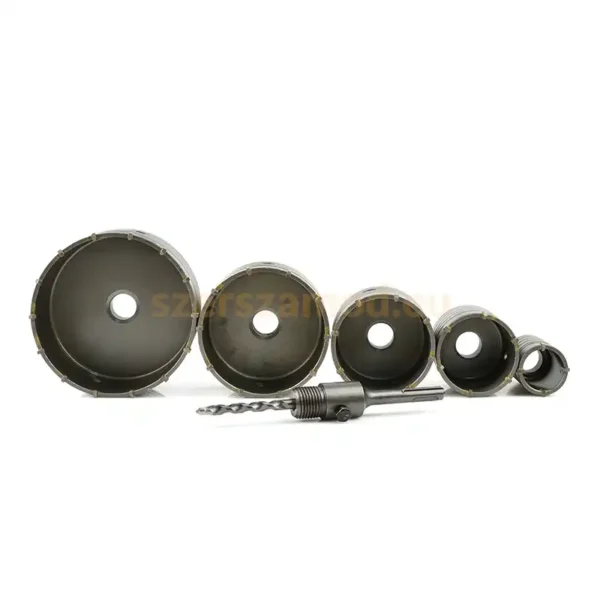 Koronafúró készlet téglához SDS plus 40-120mm 7pcs (40mm, 65mm, 80mm, 100mm, 120mm) - Image 5