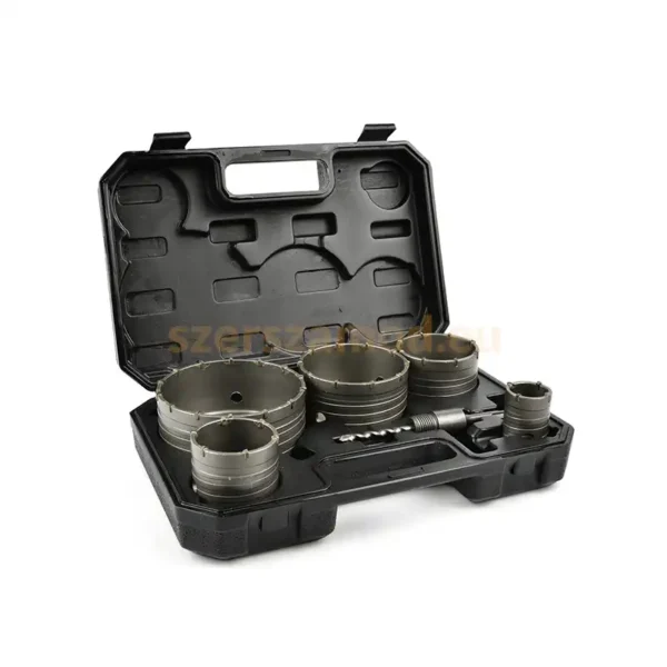 Koronafúró készlet téglához SDS plus 40-120mm 7pcs (40mm, 65mm, 80mm, 100mm, 120mm)