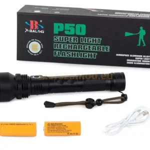 Magas fényerejű akkumlátoros zseblámpa 165-180mm