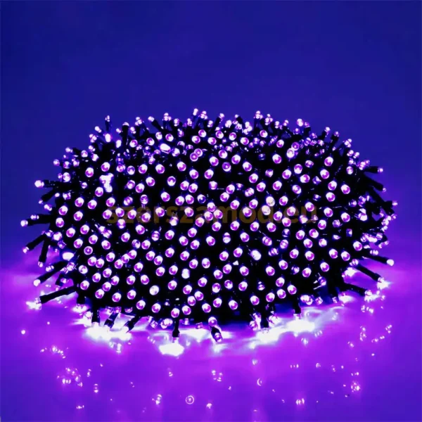 Karácsonyfa égősor - Lila - 140 LED - 10,4m toldható