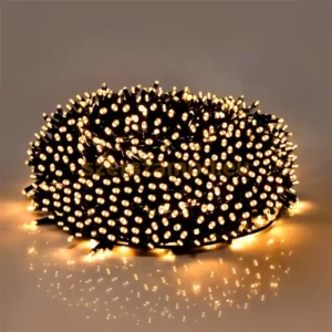 Karácsonyfa égősor - Melegfehér - 140 LED - 10,4m toldható