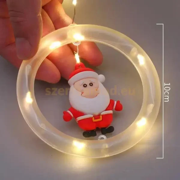 Karácsnyi fényfüzér és ablakdísz 110 LED, melegfehér, 3m - Image 2