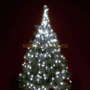 Karácsonyfa égősor 200 LED, 3 x 2 +3m, USB csatlakozó, távirányítóval, 8 funkció, hideghehér