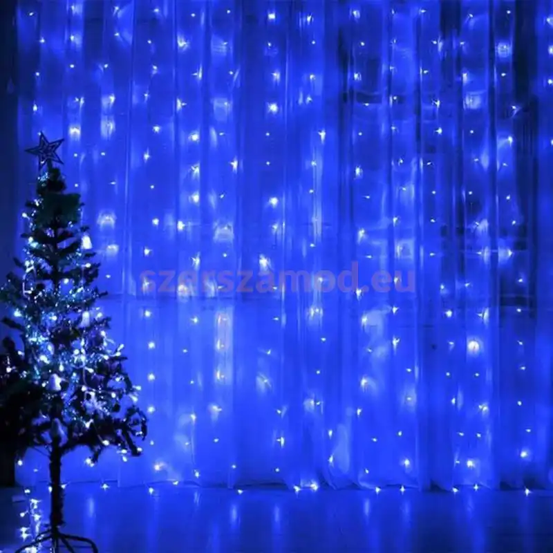Karácsonyi LED függöny 205 x 155 +150cm, kék - Image 2
