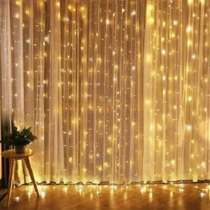 Karácsonyi LED függöny 205 x 155 +150cm, melegfehér
