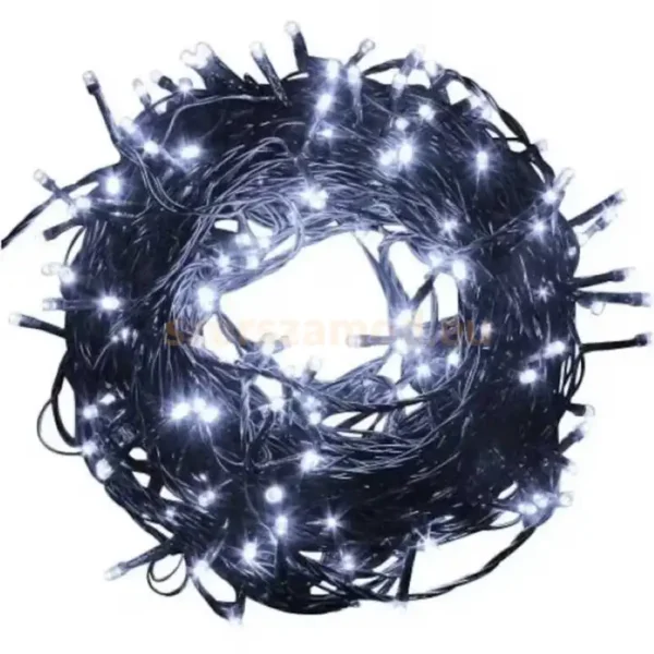 LED fényfüzér 27 + 3m, 200 LED, hidegfehér