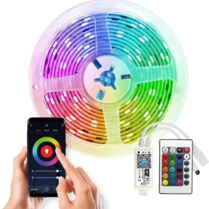 Távirányítós RGB led csík, telefonról irányítható, 10m