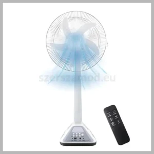 Akkus Ventilátor , Napelemre Csatlakoztatható, Éjjeli Lámpa Funkcióval És Távirányítóval