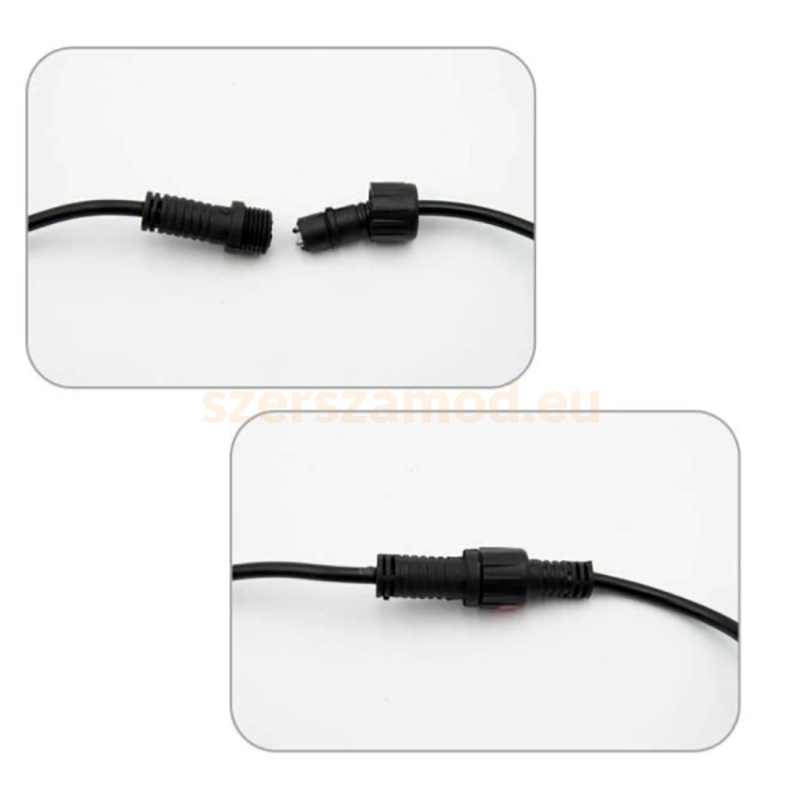 G50 LED fényfüzér – Színes gömb izzók – 5 m – 10 db LED izzó – Kültéri és beltéri - Image 6