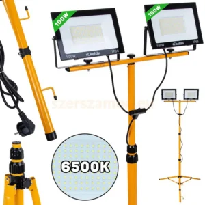 100W Reflektor Dupla Állványos Hidegfehér 6500 K