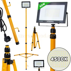 50W LED-es Reflektor Teleskópos Állványal És Kábellel